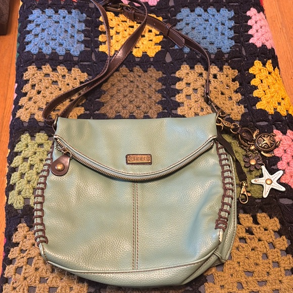 Chala Handbags - Chala Charming Convertible Green Crossbody Bag Pleather